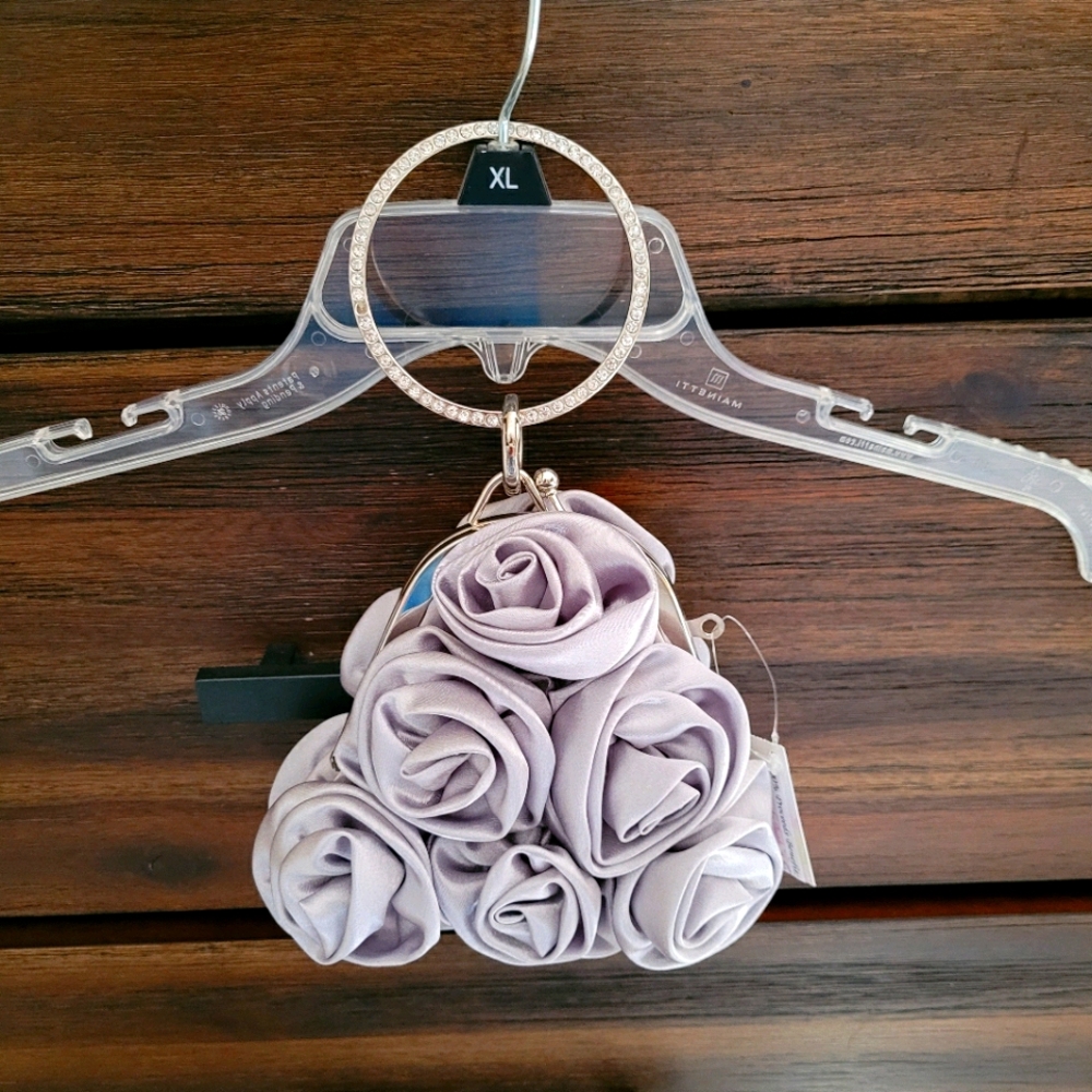 Silver rosette wristlet